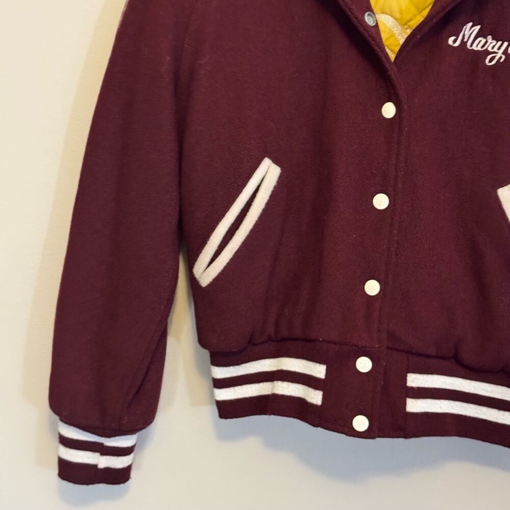 Maple Varsity Jacket Maroon Medium - image 4